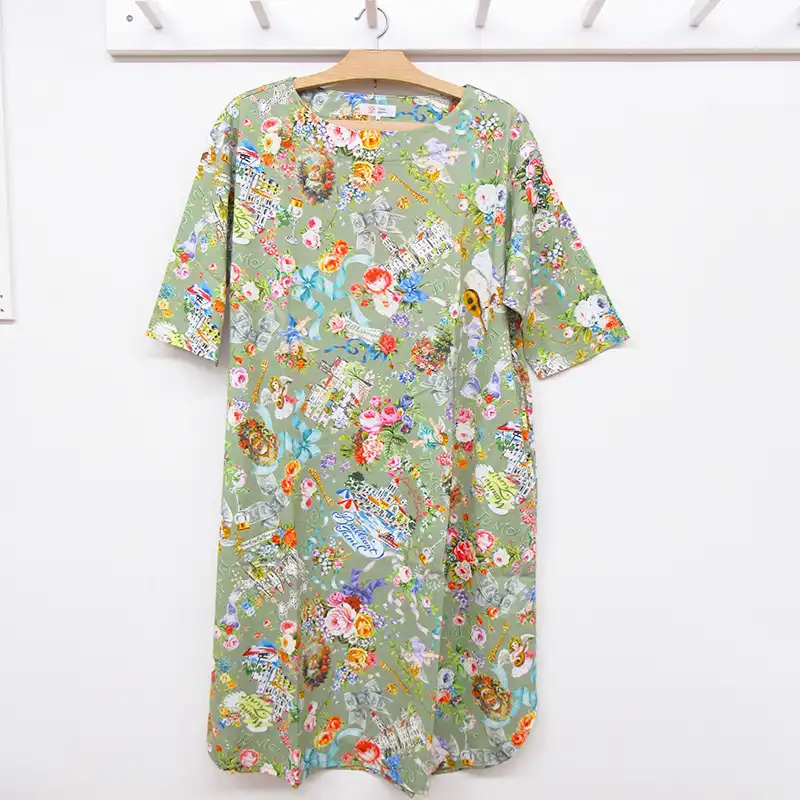 TUNIC　80双天竺・マリンラブ　５分袖TN/Cカーキ